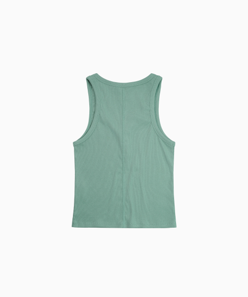 HELLO SUNRISE（ハローサンライズ）の「HS Henley Neck Sleeveless(W)_Mint Green（Tシャツ/カットソー・レディース・ミント・OS）」の2枚目の写真
