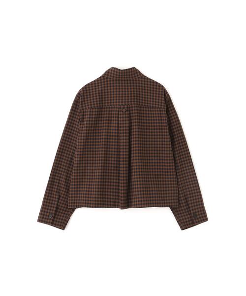 MHL.（エムエイチエル）の「FADED LINEN COTTON PLAINWEAVE（シャツ/ブラウス・レディース・ブラウン・1/2）」の6枚目の写真