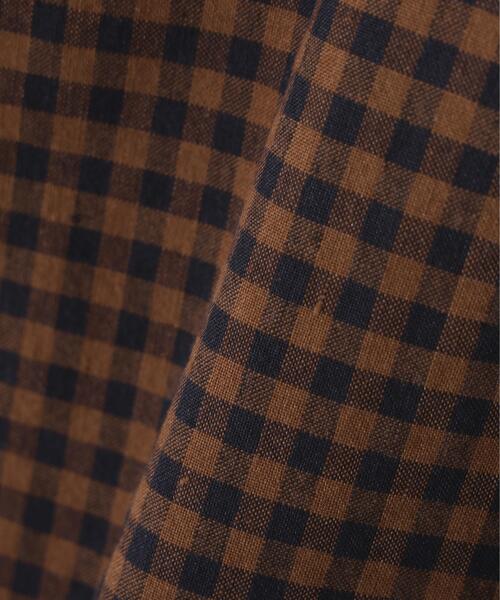 MHL.（エムエイチエル）の「FADED LINEN COTTON PLAINWEAVE（シャツ/ブラウス・レディース・ブラウン・1/2）」の7枚目の写真