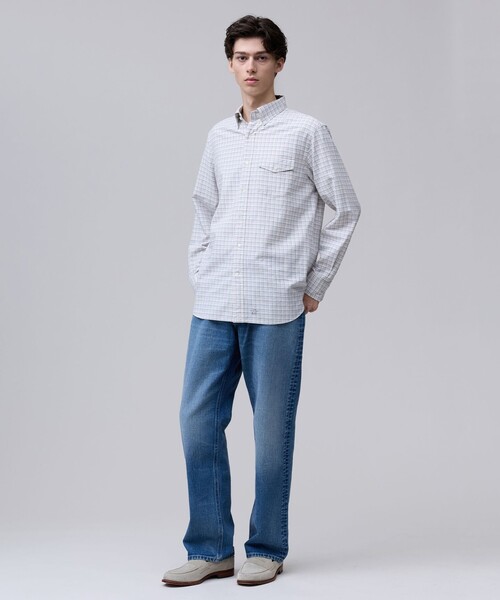 J.PRESS（ジェイプレス）の「【柔らかな風合い】J.PRESS MEN コットンビエラ タッタソールチェックシャツ（シャツ/ブラウス・メンズ・グリーン系3/ブルー系3・SMALL/MEDIUM/LARGE/X-LARGE）」の13枚目の写真