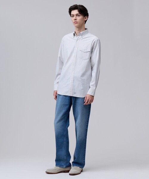 J.PRESS（ジェイプレス）の「【柔らかな風合い】J.PRESS MEN コットンビエラ タッタソールチェックシャツ（シャツ/ブラウス・メンズ・グリーン系3/ブルー系3・SMALL/MEDIUM/LARGE/X-LARGE）」の14枚目の写真