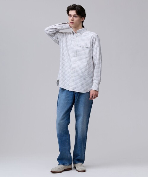 J.PRESS（ジェイプレス）の「【柔らかな風合い】J.PRESS MEN コットンビエラ タッタソールチェックシャツ（シャツ/ブラウス・メンズ・グリーン系3/ブルー系3・SMALL/MEDIUM/LARGE/X-LARGE）」の15枚目の写真