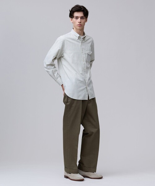 J.PRESS（ジェイプレス）の「【柔らかな風合い】J.PRESS MEN コットンビエラ タッタソールチェックシャツ（シャツ/ブラウス・メンズ・グリーン系3/ブルー系3・SMALL/MEDIUM/LARGE/X-LARGE）」の18枚目の写真