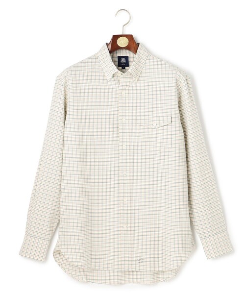 J.PRESS（ジェイプレス）の「【柔らかな風合い】J.PRESS MEN コットンビエラ タッタソールチェックシャツ（シャツ/ブラウス・メンズ・グリーン系3/ブルー系3・SMALL/MEDIUM/LARGE/X-LARGE）」の3枚目の写真