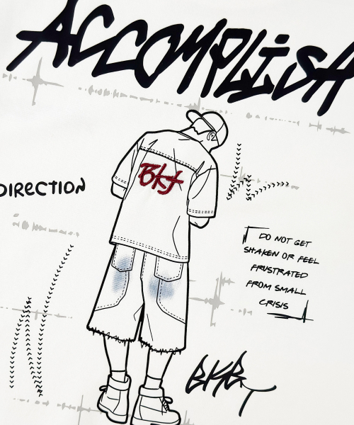 BUNKERBUSTER(バンカーバスター)の「アカンプリッシュドローイング半袖TシャツMQ2TU246_OFF WHITE(Tシャツ/カットソー・メンズ・その他・100/105/110/95)」の2枚目の写真