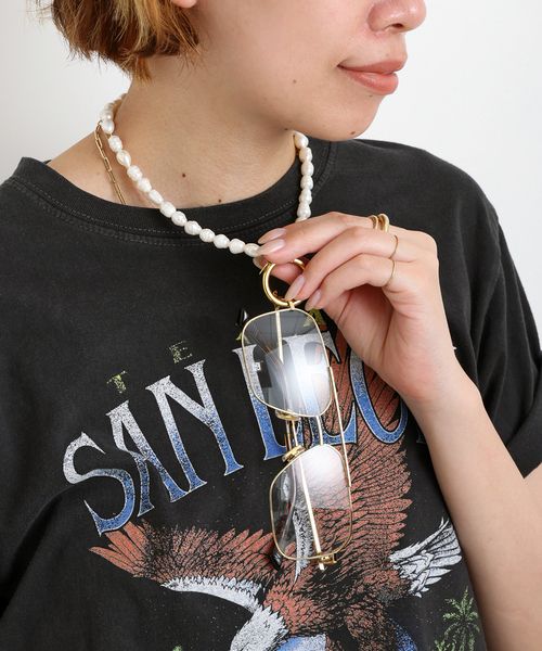AP STUDIO（エーピーストゥディオ）の「【Sunny Cords/サニーコーズ】Pearly Perl glass glass ring（その他小物・レディース・ゴールド・FREE）」の3枚目の写真