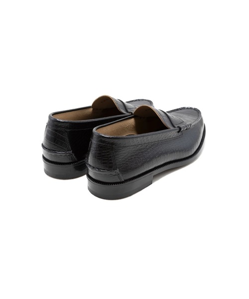 The Kenford Fineshoes(ケンフォードファインシューズ)の「EMBOSSED LOAFERS BLACK CROCODILE COMBI(ローファー・メンズ・ブラック・27/25/25.5/26/26.5)」の6枚目の写真