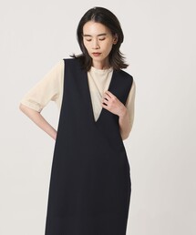 <MARW UNITED ARROWS>シアー ベロア リブ ショートスリーブ トップス