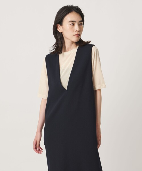 MARW UNITED ARROWS（マルゥ ユナイテッドアローズ）の「＜MARW UNITED ARROWS＞シアー ベロア リブ ショートスリーブ トップス（Tシャツ/カットソー・レディース・ダークオレンジ/オフホワイト/ライトグレー/ブラック・FREE）」の9枚目の写真