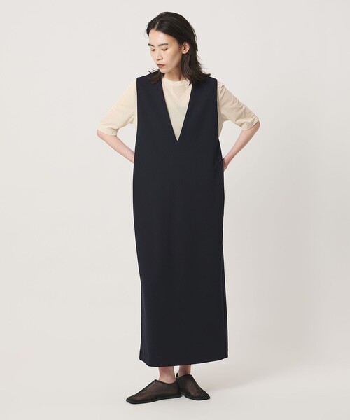 MARW UNITED ARROWS（マルゥ ユナイテッドアローズ）の「＜MARW UNITED ARROWS＞シアー ベロア リブ ショートスリーブ トップス（Tシャツ/カットソー・レディース・ダークオレンジ/オフホワイト/ライトグレー/ブラック・FREE）」の10枚目の写真