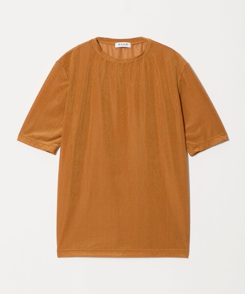 MARW UNITED ARROWS（マルゥ ユナイテッドアローズ）の「＜MARW UNITED ARROWS＞シアー ベロア リブ ショートスリーブ トップス（Tシャツ/カットソー・レディース・ダークオレンジ/オフホワイト/ライトグレー/ブラック・FREE）」の17枚目の写真