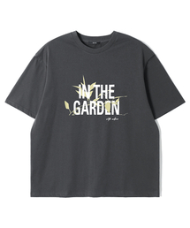 男性レタリングアートワークハーフスリーブ半袖Tシャツ(DK-GREY)(HCRSTA1)