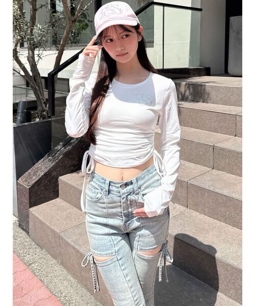 RESEXXY(リゼクシー)の「ストーンロゴキャップ(キャップ・レディース・ネイビー/ピンク・FREE)」の8枚目の写真
