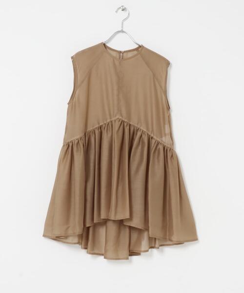 URBAN RESEARCH ROSSO WOMEN(アーバンリサーチ ロッソ)の「ELENDEEK SHEER PEPLUM BLOUSE(シャツ/ブラウス・レディース・チャコールグレー/ベージュ/レッド・FREE)」の18枚目の写真