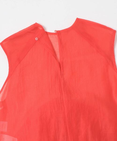 URBAN RESEARCH ROSSO WOMEN(アーバンリサーチ ロッソ)の「ELENDEEK SHEER PEPLUM BLOUSE(シャツ/ブラウス・レディース・チャコールグレー/ベージュ/レッド・FREE)」の8枚目の写真