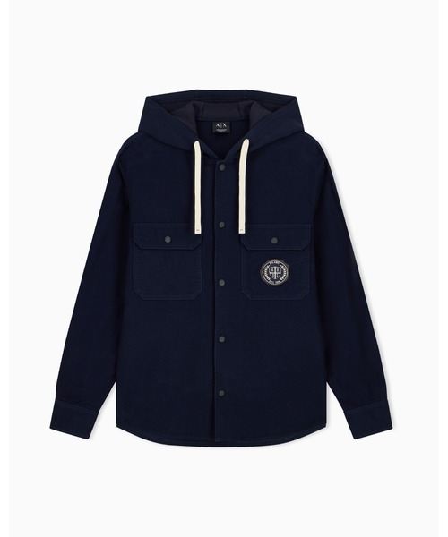 ARMANI EXCHANGE(アルマーニエクスチェンジ)の「【A|X アルマーニ エクスチェンジ】CO モールスキン コンフォートフィットフーデッドシャツ/COMFORT(シャツ/ブラウス・メンズ・ダークネイビー・X-SMALL/X-LARGE/SMALL/MEDIUM/LARGE)」の6枚目の写真