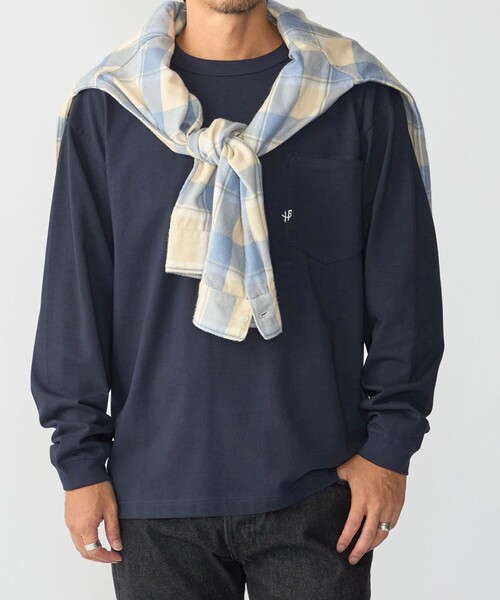 SHIPS（シップス）の「【WEB限定】〈汗染み防止加工〉ポケット ロングスリーブ Tシャツ（Tシャツ/カットソー・メンズ・ホワイト/ダークグレー/グレー/ネイビー・X-LARGE/LARGE/MEDIUM/SMALL）」の4枚目の写真