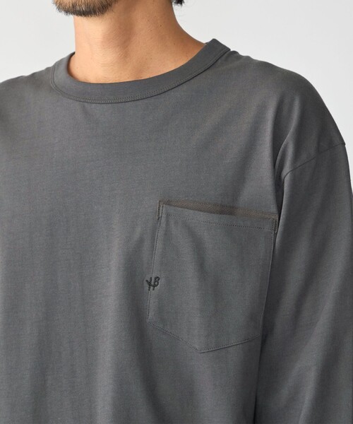 SHIPS（シップス）の「【WEB限定】〈汗染み防止加工〉ポケット ロングスリーブ Tシャツ（Tシャツ/カットソー・メンズ・ホワイト/ダークグレー/グレー/ネイビー・X-LARGE/LARGE/MEDIUM/SMALL）」の3枚目の写真