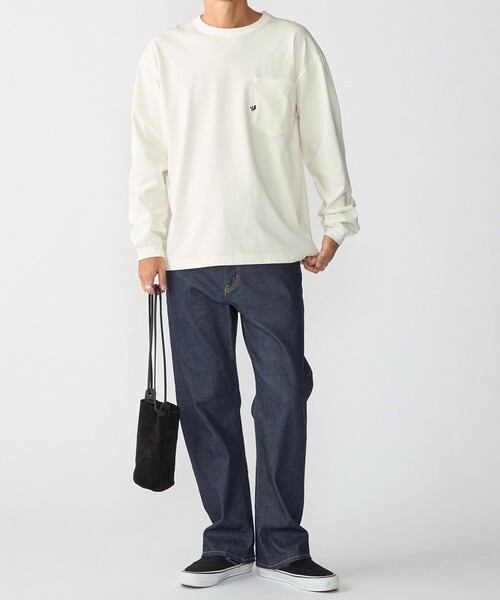 SHIPS（シップス）の「【WEB限定】〈汗染み防止加工〉ポケット ロングスリーブ Tシャツ（Tシャツ/カットソー・メンズ・ホワイト/ダークグレー/グレー/ネイビー・X-LARGE/LARGE/MEDIUM/SMALL）」の8枚目の写真