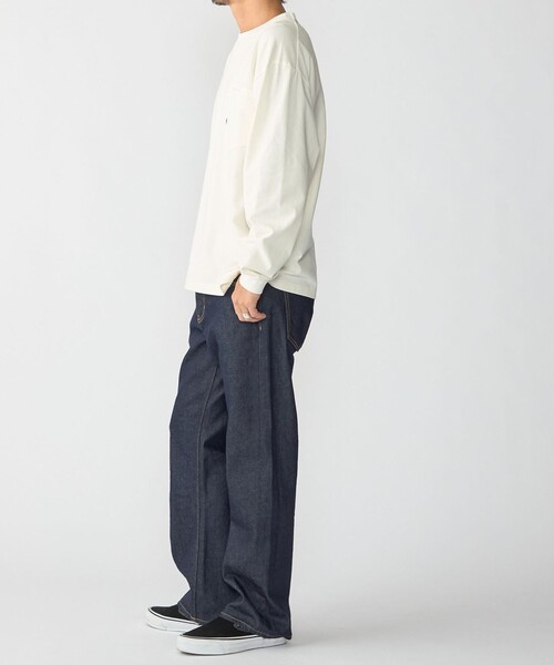 SHIPS（シップス）の「【WEB限定】〈汗染み防止加工〉ポケット ロングスリーブ Tシャツ（Tシャツ/カットソー・メンズ・ホワイト/ダークグレー/グレー/ネイビー・X-LARGE/LARGE/MEDIUM/SMALL）」の9枚目の写真