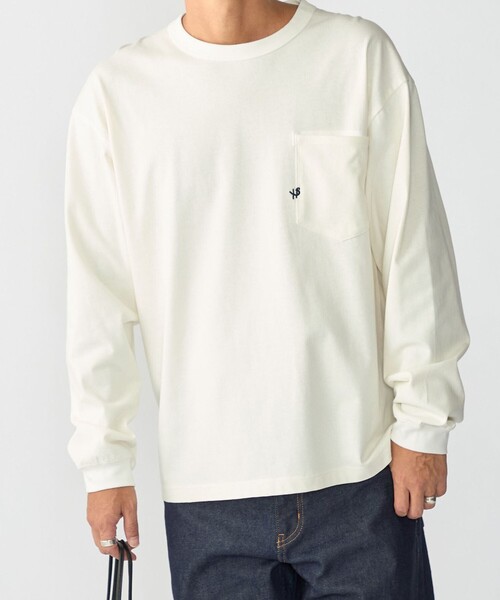 SHIPS（シップス）の「【WEB限定】〈汗染み防止加工〉ポケット ロングスリーブ Tシャツ（Tシャツ/カットソー・メンズ・ホワイト/ダークグレー/グレー/ネイビー・X-LARGE/LARGE/MEDIUM/SMALL）」の16枚目の写真