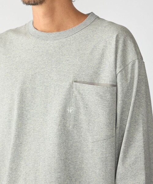 SHIPS（シップス）の「【WEB限定】〈汗染み防止加工〉ポケット ロングスリーブ Tシャツ（Tシャツ/カットソー・メンズ・ホワイト/ダークグレー/グレー/ネイビー・X-LARGE/LARGE/MEDIUM/SMALL）」の19枚目の写真