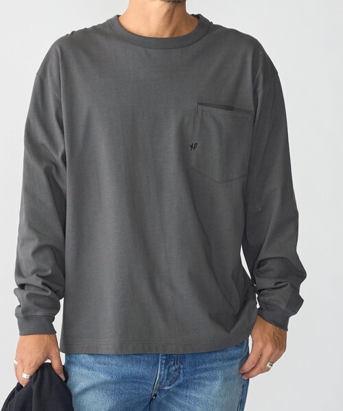 SHIPS（シップス）の「【WEB限定】〈汗染み防止加工〉ポケット ロングスリーブ Tシャツ（Tシャツ/カットソー・メンズ・ホワイト/ダークグレー/グレー/ネイビー・X-LARGE/LARGE/MEDIUM/SMALL）」の21枚目の写真