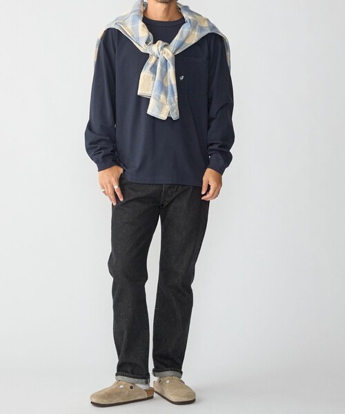 SHIPS（シップス）の「【WEB限定】〈汗染み防止加工〉ポケット ロングスリーブ Tシャツ（Tシャツ/カットソー・メンズ・ホワイト/ダークグレー/グレー/ネイビー・X-LARGE/LARGE/MEDIUM/SMALL）」の22枚目の写真
