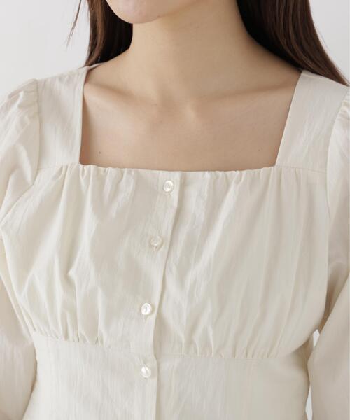 PROPORTION BODY DRESSING(プロポーションボディドレッシング)の「フロントギャザーブラウス / 1216210003(シャツ/ブラウス・レディース・ブラウン/ホワイト系その他/ブルー・FREE)」の15枚目の写真