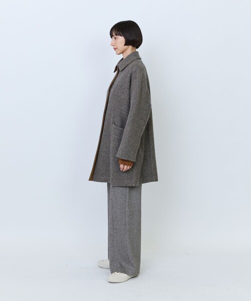 LOISIR(ロワズィール)の「ウールシルクネップリバーステンカラーハーフコート(ステンカラーコート・レディース・ブラック系その他/ベージュ系その他・FREE)」の16枚目の写真