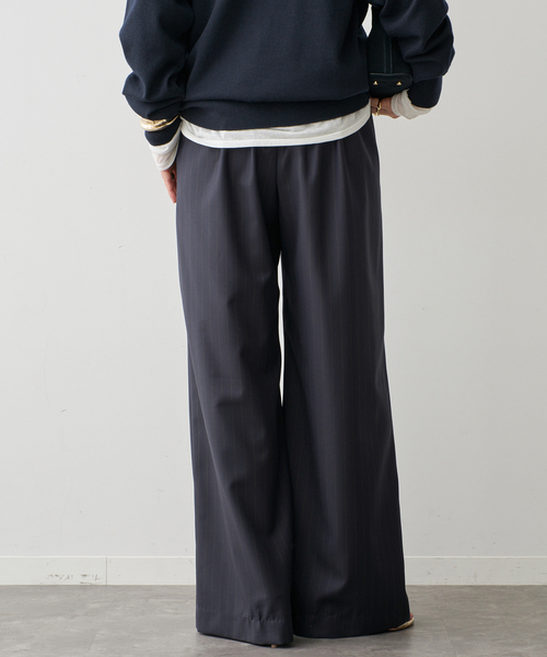 Deuxieme Classe(ドゥーズィエムクラス)の「*Easy Wide スラックス (stripe)(スラックス・レディース・ネイビー・38/36/34)」の3枚目の写真