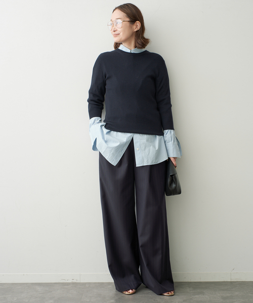 Deuxieme Classe(ドゥーズィエムクラス)の「*Easy Wide スラックス (stripe)(スラックス・レディース・ネイビー・38/36/34)」の8枚目の写真
