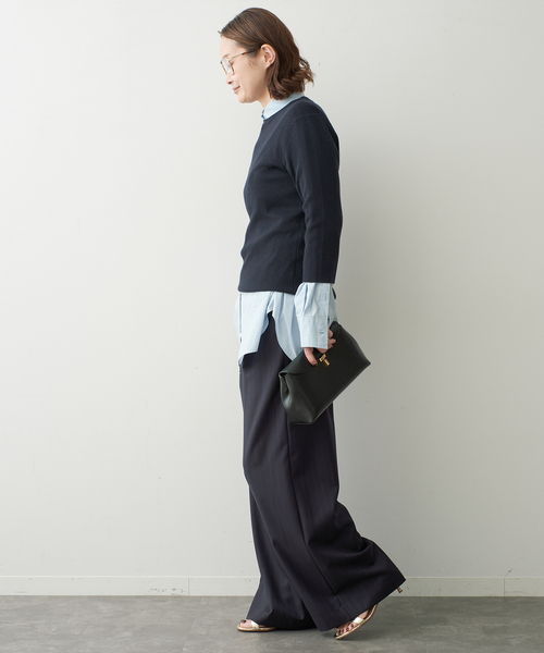 Deuxieme Classe(ドゥーズィエムクラス)の「*Easy Wide スラックス (stripe)(スラックス・レディース・ネイビー・38/36/34)」の9枚目の写真