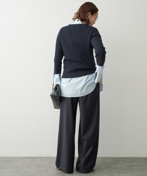 Deuxieme Classe(ドゥーズィエムクラス)の「*Easy Wide スラックス (stripe)(スラックス・レディース・ネイビー・38/36/34)」の10枚目の写真