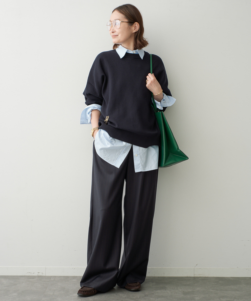 Deuxieme Classe(ドゥーズィエムクラス)の「*Easy Wide スラックス (stripe)(スラックス・レディース・ネイビー・38/36/34)」の14枚目の写真