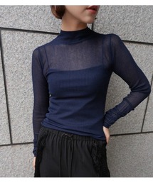 LE CIEL BLEU | リブドタートルネック / Ribbed Turtleneck(ニット/セーター)