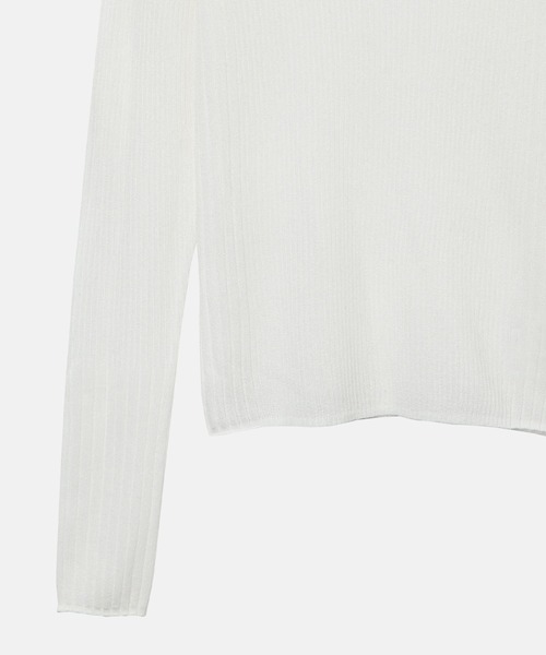 LE CIEL BLEU(ルシェルブルー)の「リブドタートルネック / Ribbed Turtleneck(ニット/セーター・レディース・ブラック/チャコールグレー/ネイビー・36)」の5枚目の写真