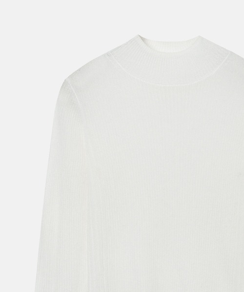 LE CIEL BLEU(ルシェルブルー)の「リブドタートルネック / Ribbed Turtleneck(ニット/セーター・レディース・ブラック/チャコールグレー/ネイビー・36)」の4枚目の写真