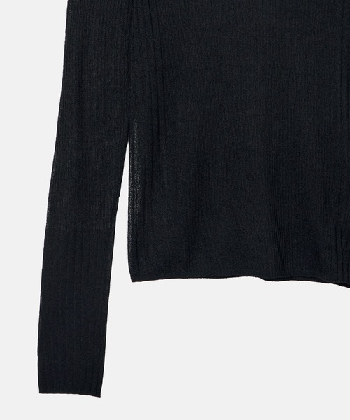 LE CIEL BLEU(ルシェルブルー)の「リブドタートルネック / Ribbed Turtleneck(ニット/セーター・レディース・ブラック/チャコールグレー/ネイビー・36)」の8枚目の写真