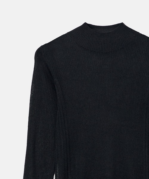 LE CIEL BLEU(ルシェルブルー)の「リブドタートルネック / Ribbed Turtleneck(ニット/セーター・レディース・ブラック/チャコールグレー/ネイビー・36)」の7枚目の写真