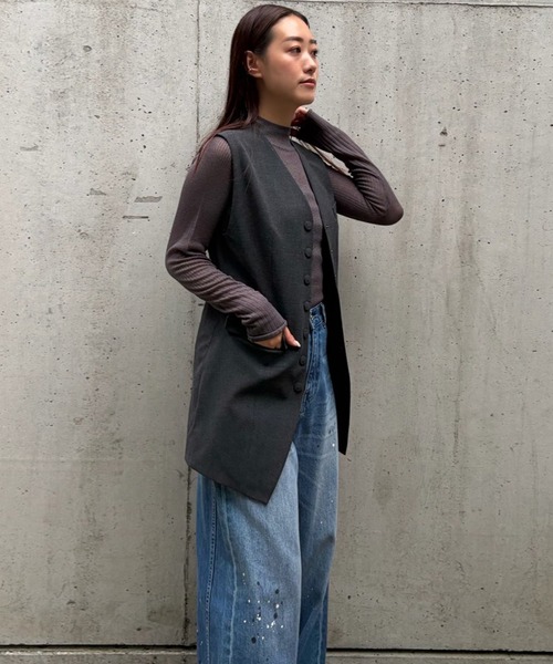 LE CIEL BLEU(ルシェルブルー)の「リブドタートルネック / Ribbed Turtleneck(ニット/セーター・レディース・ブラック/チャコールグレー/ネイビー・36)」の10枚目の写真