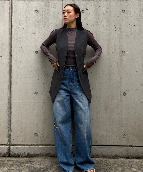 LE CIEL BLEU(ルシェルブルー)の「リブドタートルネック / Ribbed Turtleneck(ニット/セーター・レディース・ブラック/チャコールグレー/ネイビー・36)」の9枚目の写真