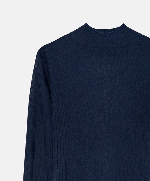 LE CIEL BLEU(ルシェルブルー)の「リブドタートルネック / Ribbed Turtleneck(ニット/セーター・レディース・ブラック/チャコールグレー/ネイビー・36)」の15枚目の写真