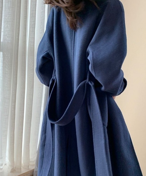 LUCPY(ラクピー)の「ダブルブレストロングチェスターコート(チェスターコート・レディース・ブルー/グレー・LARGE/MEDIUM/X-LARGE)」の5枚目の写真