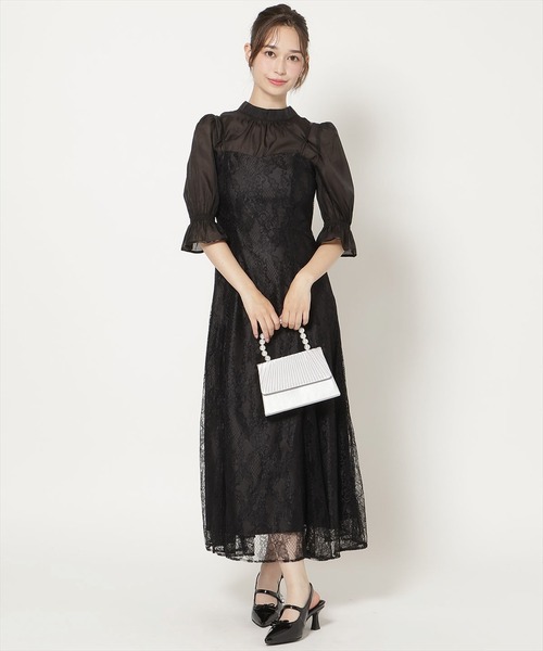 WILLSELECTION(ウィルセレクション)の「バッククロスブラウス×レースキャミワンピース(ドレス・レディース・ラベンダー/ブラック/ミント・FREE)」の8枚目の写真