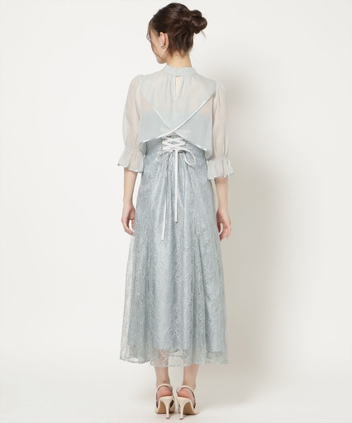 WILLSELECTION(ウィルセレクション)の「バッククロスブラウス×レースキャミワンピース(ドレス・レディース・ラベンダー/ブラック/ミント・FREE)」の10枚目の写真