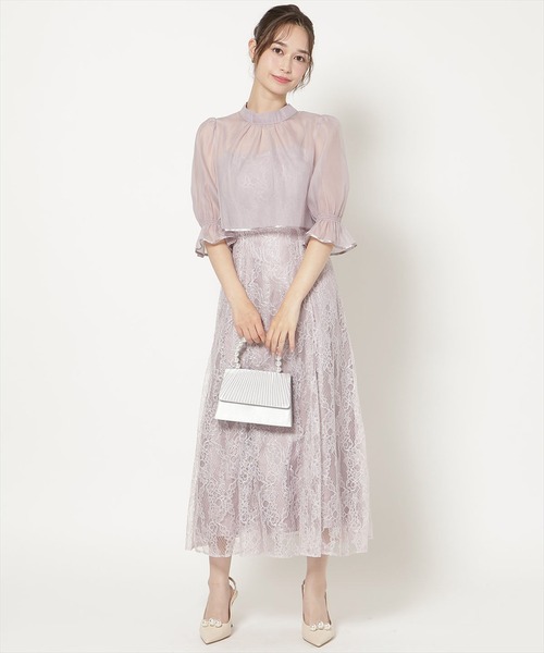 WILLSELECTION(ウィルセレクション)の「バッククロスブラウス×レースキャミワンピース(ドレス・レディース・ラベンダー/ブラック/ミント・FREE)」の17枚目の写真