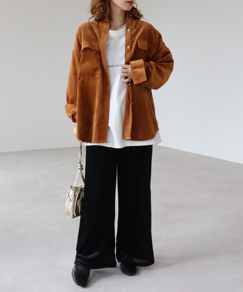 zena(ジェナ)の「シアーベロアイージーパンツ(その他パンツ・レディース・グレー/ブラック・FREE)」の17枚目の写真