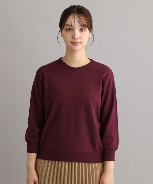 LAURA ASHLEY(ローラアシュレイ)の「【衿取外し可/強撚加工/洗える】レース衿付きプルオーバーニット(ニット/セーター・レディース・アイボリー/ボルドー/グレー/ブラック・38/40)」の11枚目の写真