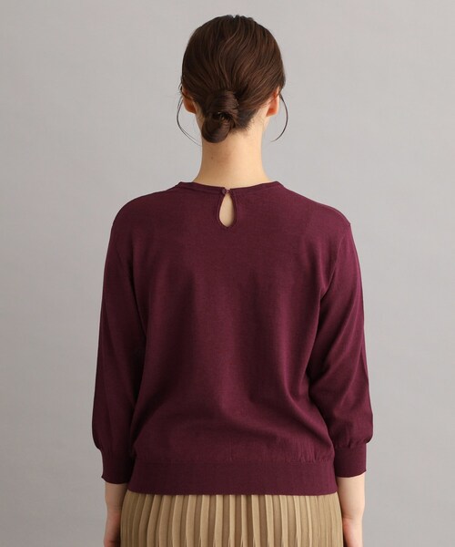 LAURA ASHLEY(ローラアシュレイ)の「【衿取外し可/強撚加工/洗える】レース衿付きプルオーバーニット(ニット/セーター・レディース・アイボリー/ボルドー/グレー/ブラック・38/40)」の10枚目の写真